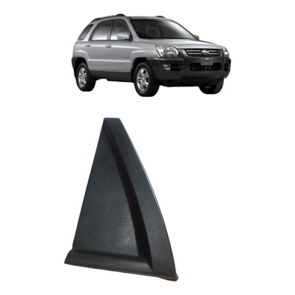Moldura Triângulo Portatras Esq Kia Sportage 2008 A 10 Preto