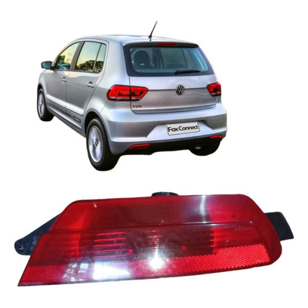 Lanterna Parachoque Traseiro Esquerdo Vw Fox 2010 A 2018 Esquerdo Vermelho