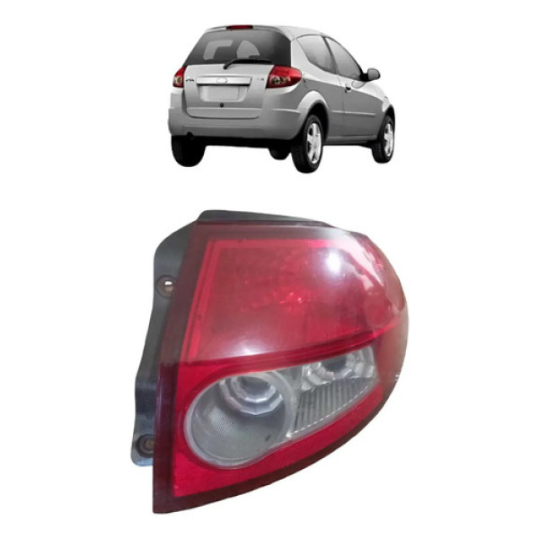 Lanterna Traseira Direita Ford Ka 1.6 2008 A 2011 Direito/passageiro Vermelho