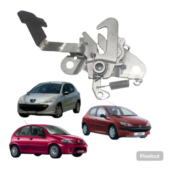 Fechadura Trava Capo Citroen C3 Peugeot 206 207 2003 A 2005