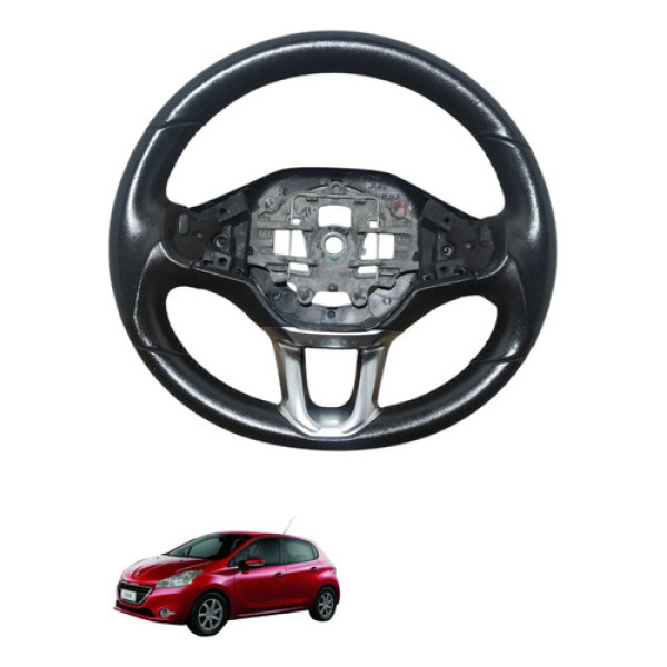 Volante Multifuncional Peugeot 208 1.5 8v 2015 A 2017 Preto