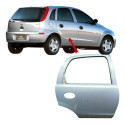 Porta Traseira Direita Lado Carona Corsa Maxx 2004 A 2009 P1 Traseira Direito Do Carona Prateado