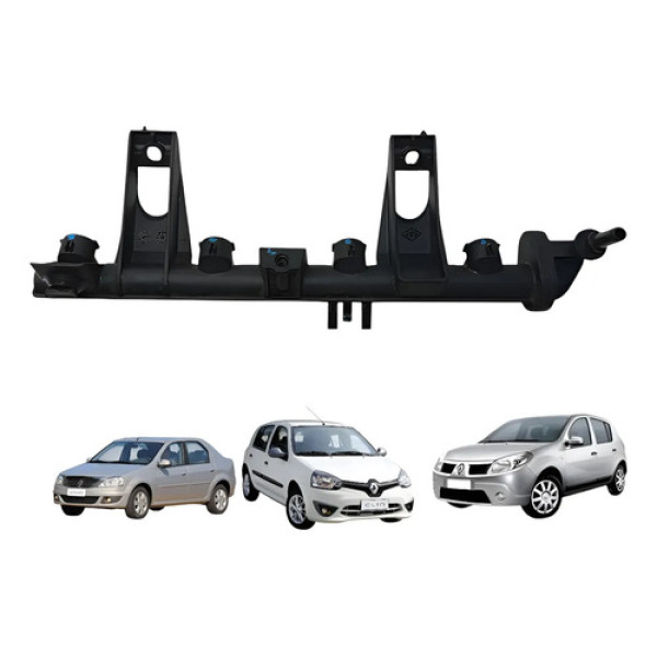 Flauta Bico Injetor Renault Logan Sandero Clio 1.0 16v Cx75