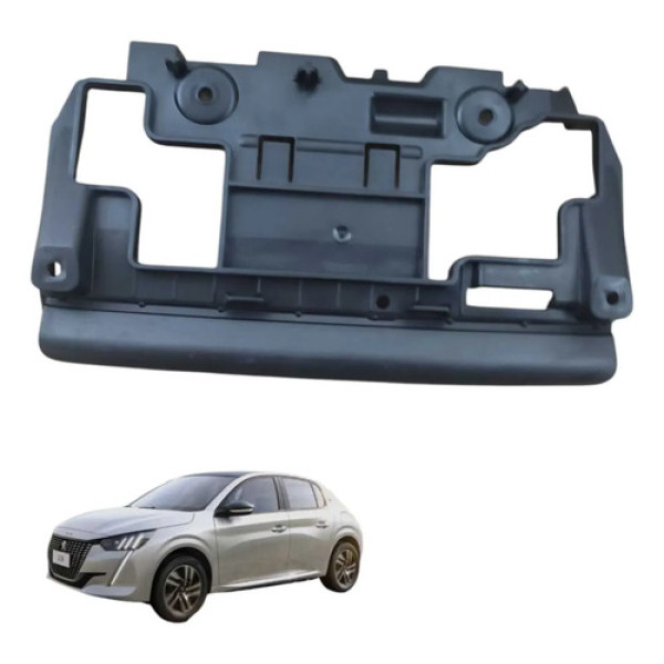 Moldura Central Multimídia Peugeot 208 2015 A 2017 Preto