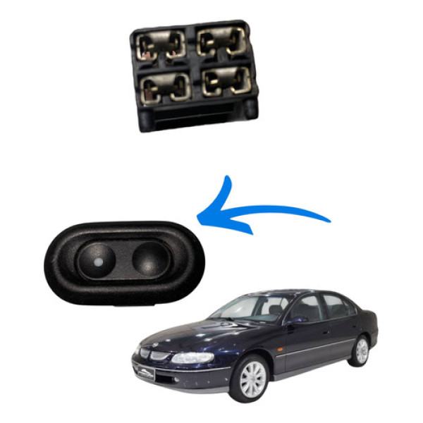 Conector Interruptor Vidro Porta Traseira Omega 93/99 Cx521