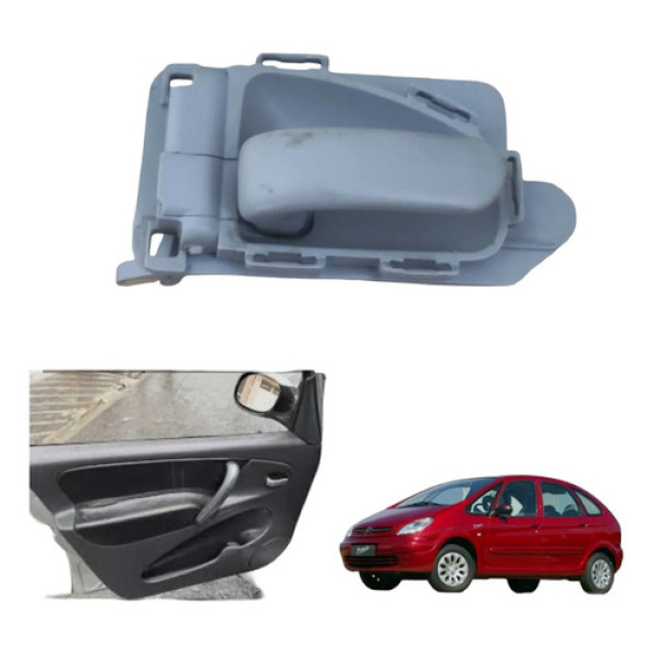 Macaneta Interna Tras Esq Citroen Xsara Picasso 2002 A 2012 Cinza Traseira