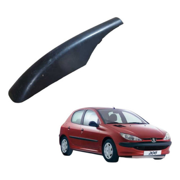 Moldura Teto Rack Dianteira Esquerda Peugeot 206 2005 Da Preto