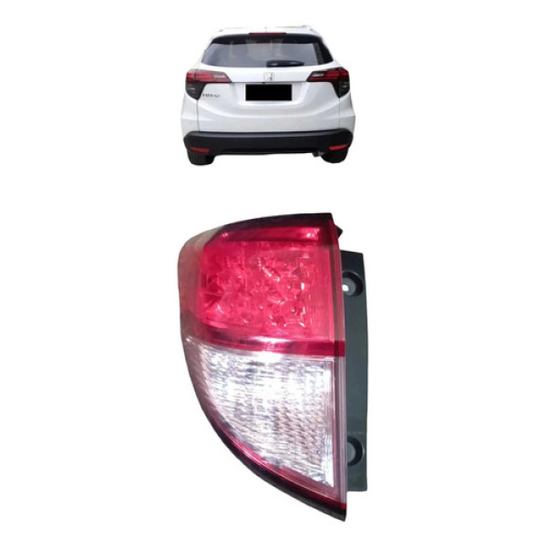 Lanterna Traseira Esquerda Honda Hrv 1.8 Lx 2015 A 2018 Esquerdo/motorista Vermelho