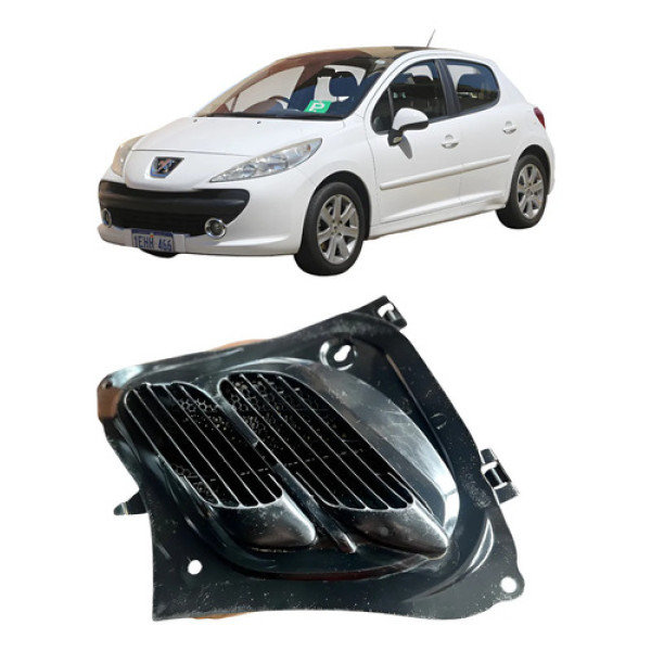Grade Entrada Ar Capô Peugeot 207 00/07 Cx162 Preto