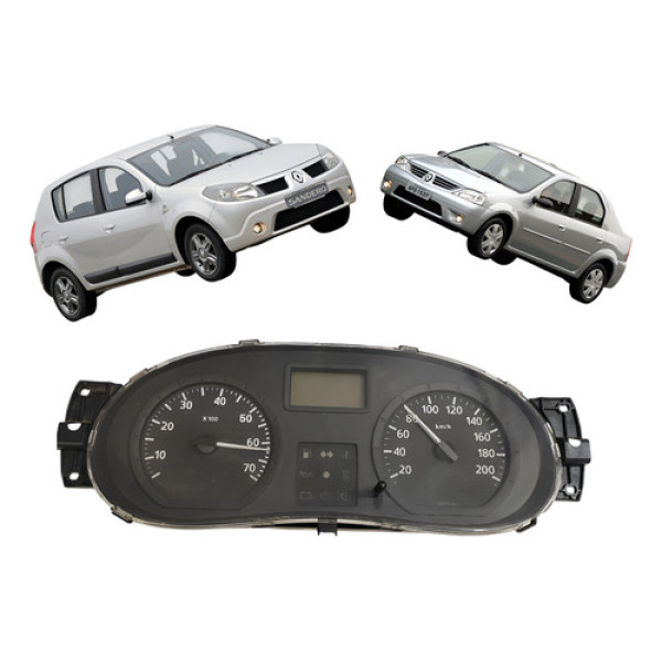 Painel Instrumento Renault Logan Sandero 1.0 1.6 2010 Cx474 Preto