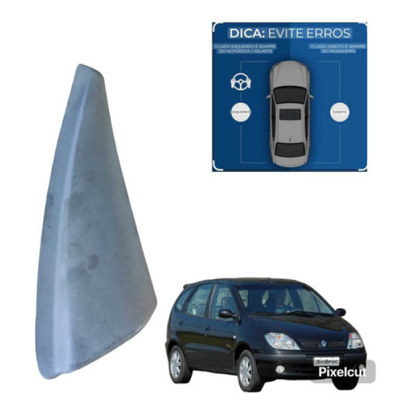 Moldura Porta Tras Esq Renault Scenic 2002 A 2012 Cinza