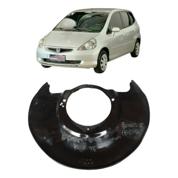 Espelho De Roda Dianteiro Esquerdo Honda Fit 2003/08 Cx520 Preto