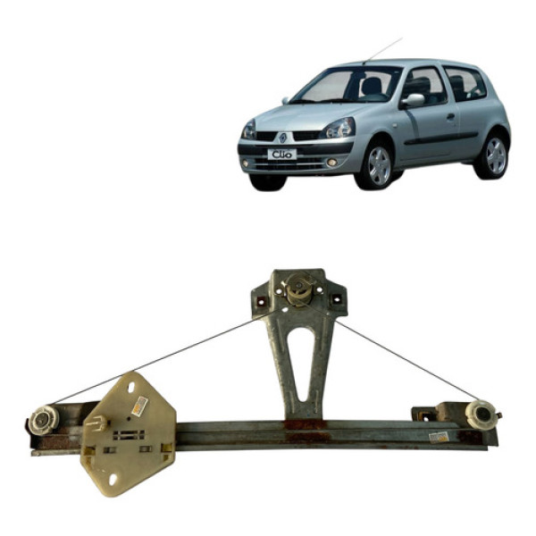 Máquina Vidro Manual T.e Renault Clio 02/12 Cx485