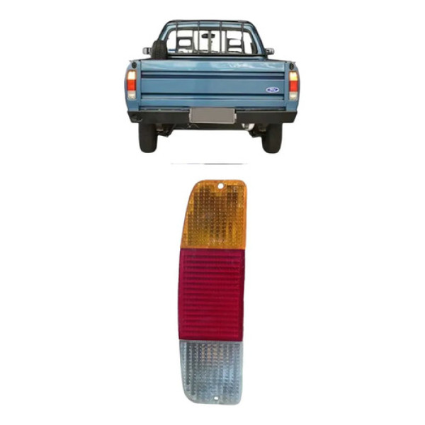 Lanterna Traseira Esquerda Ford Pampa 1.6 1985 A 1992 Esquerdo/motorista Vermelho