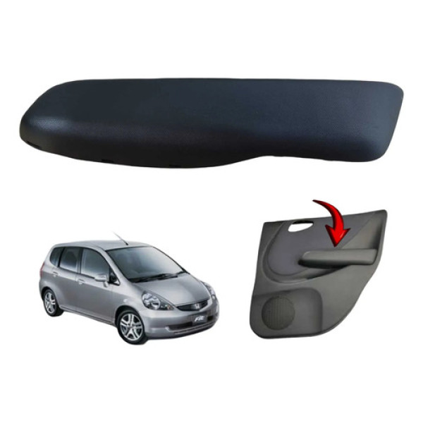 Moldura Porta Traseira Direita Honda Fit 1.4 2004 2008 Preto