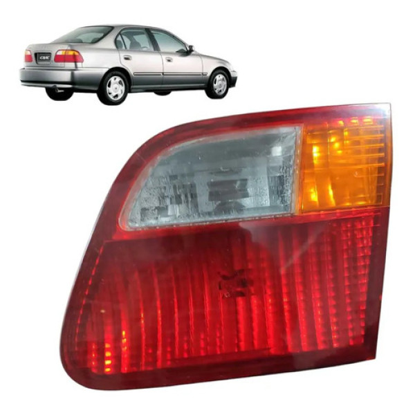 Lanterna Direita Tampa Traseira Honda Civic 1999 2000 2001 Branca Direito/passageiro