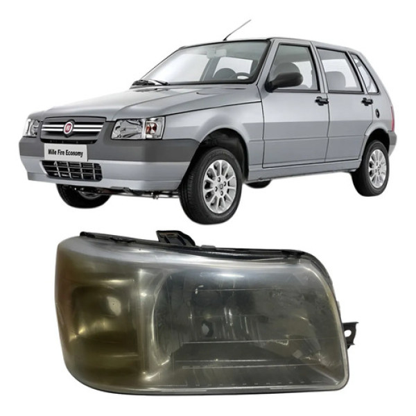 Farol Dianteiro Direito Fiat Uno 2004 A 2013 P4 Direito/passageiro