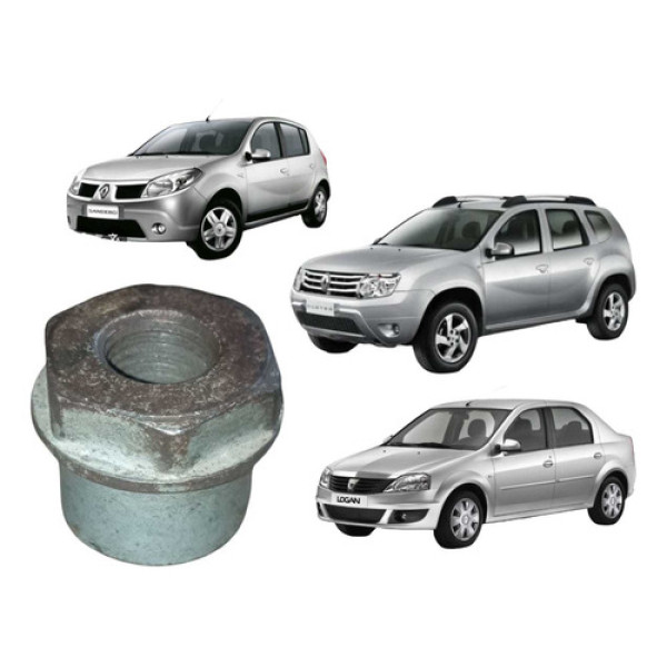 Porca Amortecedor Logan Sandero Captur Duster 1.0 2010 Prata