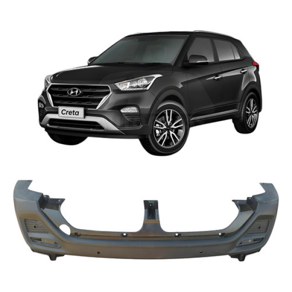 Spoiler Parachoque Traseiro Creta 17/22 P1 Preto