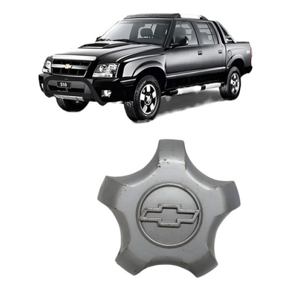 Calota Central Roda S10 Blazer 2001/2010 Cx518 Prateado Prateado