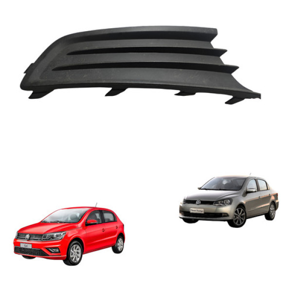 Grade Dianteira Direita Para-choque Gol Voyage 13/16 Cx182 Cinza-escuro Fosco