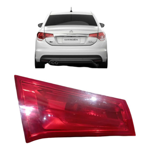 Lanterna Traseira Tampa Esquerda C4 Lounge 2015  Esquerdo/motorista Vermelho