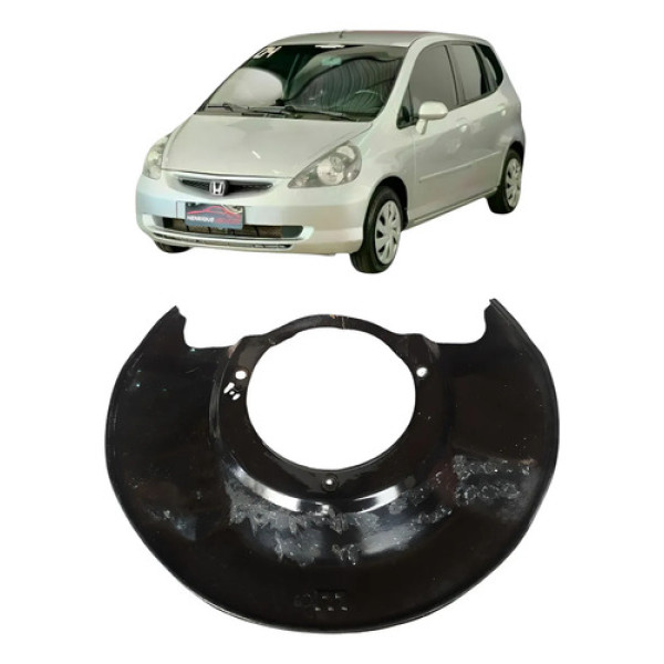 Espelho De Roda Dianteiro Esquerdo Honda Fit 2003/08 Cx520 Preto