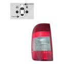 Lanterna Traseira Direita Chevrolet S10 2.4 2003 A 2006 Direito/passageiro Vermelho