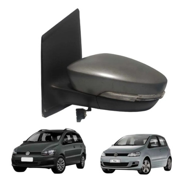 Retrovisor Esquerdo C Pisca Vw Fox Spacefox 2010 2015