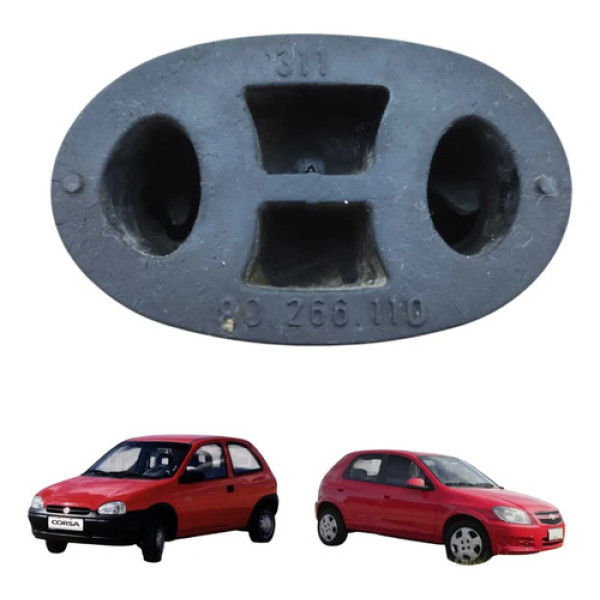 Coxim Borracha Escapamento Corsa Celta 1994 2003 Preto