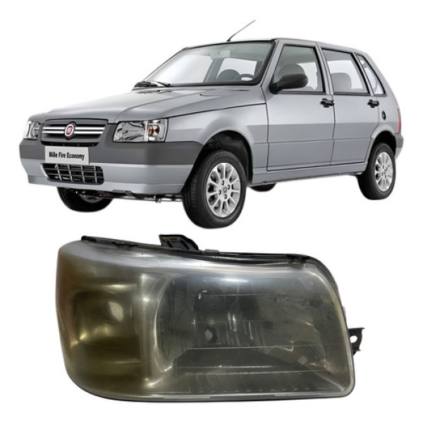 Farol Dianteiro Direito Fiat Uno 2004 A 2013 P4 Direito/passageiro