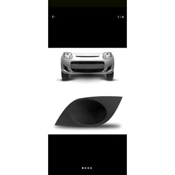 Moldura Farol Milha Palio Attractive 2012 Esquerdo Cx397 Preto Esquerdo