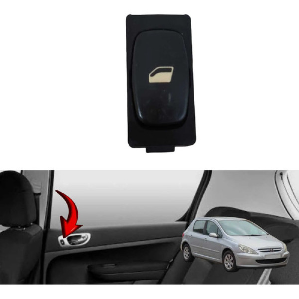 Botão Comando Vidro Elétrico Tras Dir Peugeot 307 2005 2010