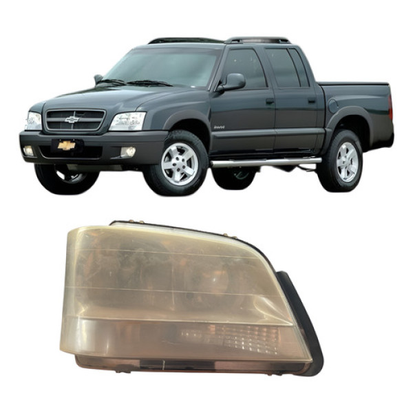 Farol Dianteiro Esquerdo S10 01/11 Original P8 Direito/passageiro