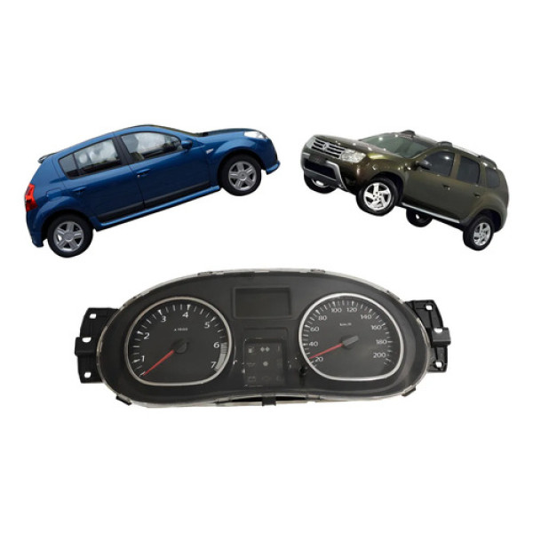 Painel Instrumento Renault Sandero Logan 2009/2018 Cx474 Preto
