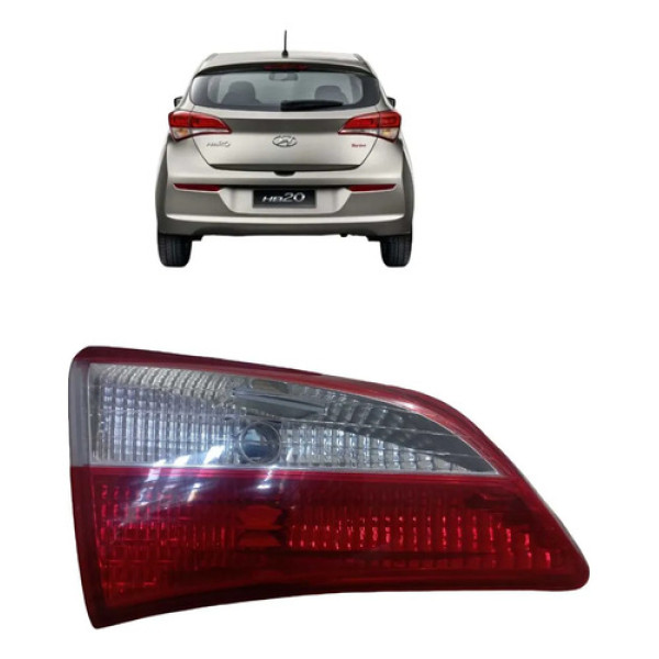 Lanterna Traseira Esquerda Hyundai Hb20 Hatch 2013 A 2018 Esquerdo/motorista Vermelho