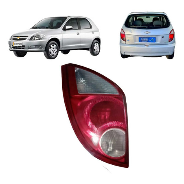 Lanterna Traseira Esquerdo Celta 1.0 2006 A 2016 Esquerdo/motorista Vermelho