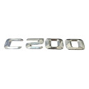 Emblema Mercedes C200 Cromado Cx229 Prateado