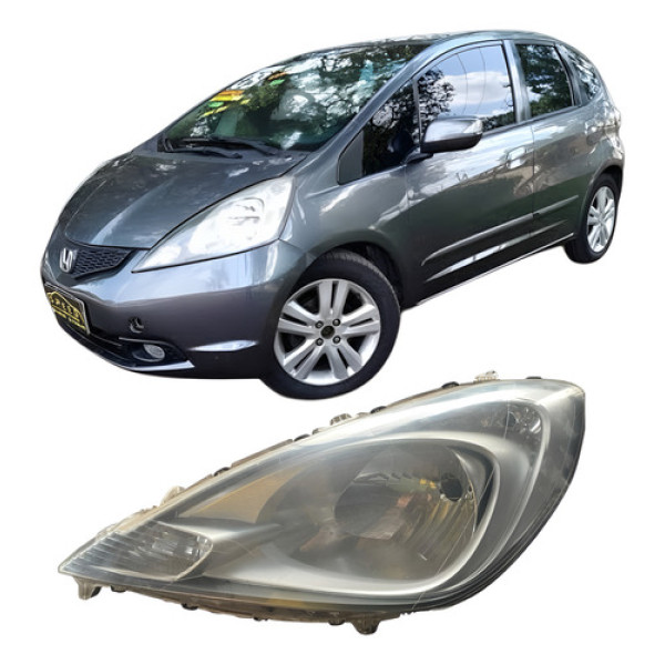 Farol Lado Esquerdo Honda Fit 2009 A 2014  (usado) P16 Esquerdo/motorista