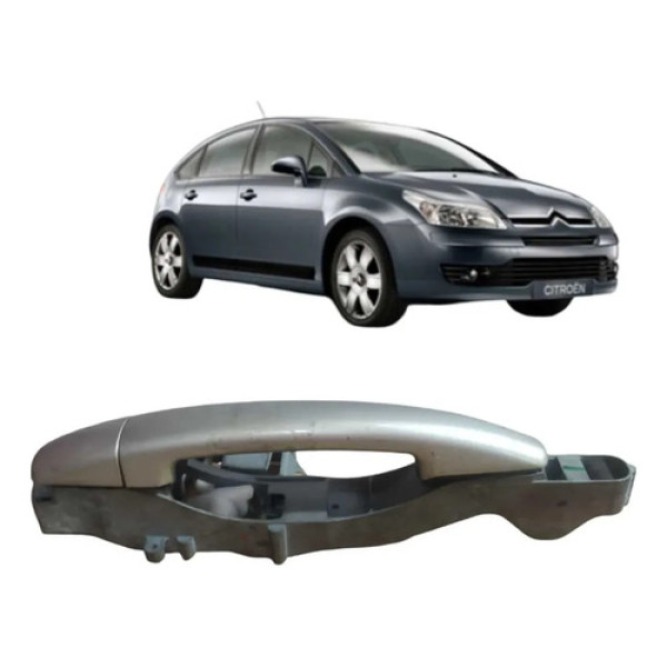 Maçaneta Ext Traseira Direita Citroen C4 Pallas 2007 A 2013 Cinza Traseira