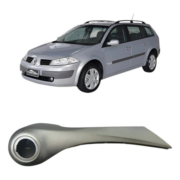 Moldura Botão Retrovisor Dianteiro Esquerdo Megane 07 Cx292 Cinza