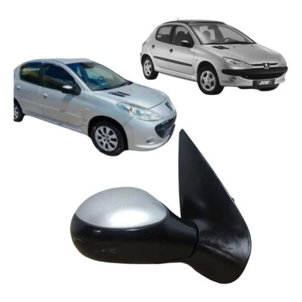 Retrovisor Manual Direito Peugeot 206 207 1998 2014 Cx169