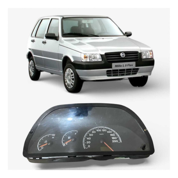 Painel De Instrumentos Fiat Siena Uno 2001/2006 Preto
