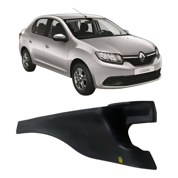 Acabamento Churrasqueira Esquerdo Logan 2008 A 2014  Preto