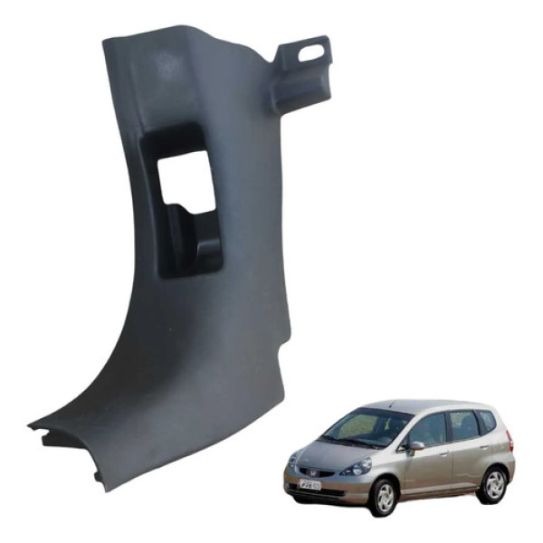 Moldura Soleira Dianteira Esquerda Honda Fit 2004 2008 Preto