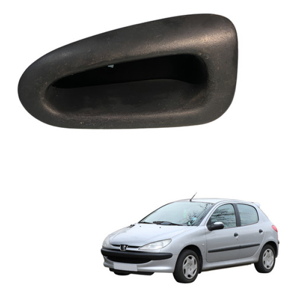 Moldura Puxador Dianteira Esquerda Peugeot  206 2002 Cx244 Preto