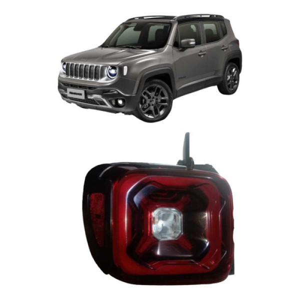 Lanterna Traseira Esquerda Jeep Renegade 2020 A 2021  Esquerdo/motorista Vermelho