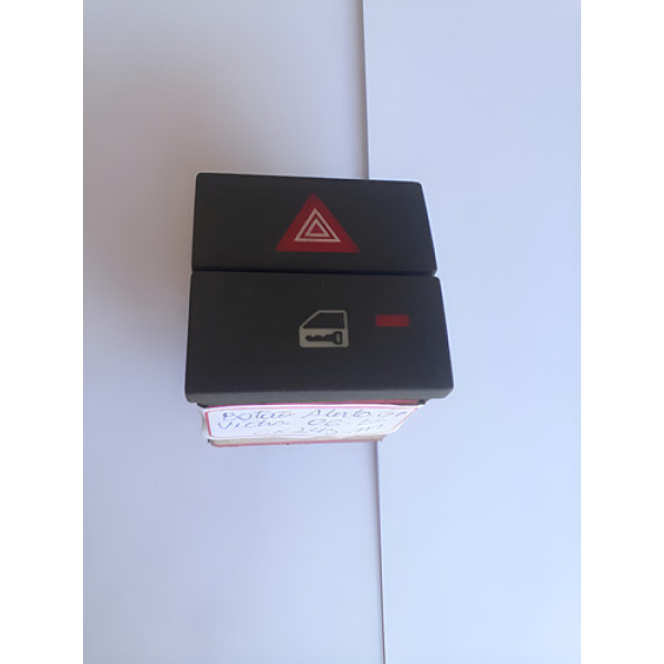Botão  Alerta Gm Vectra  2006/2012 Cx243 Preto Preto