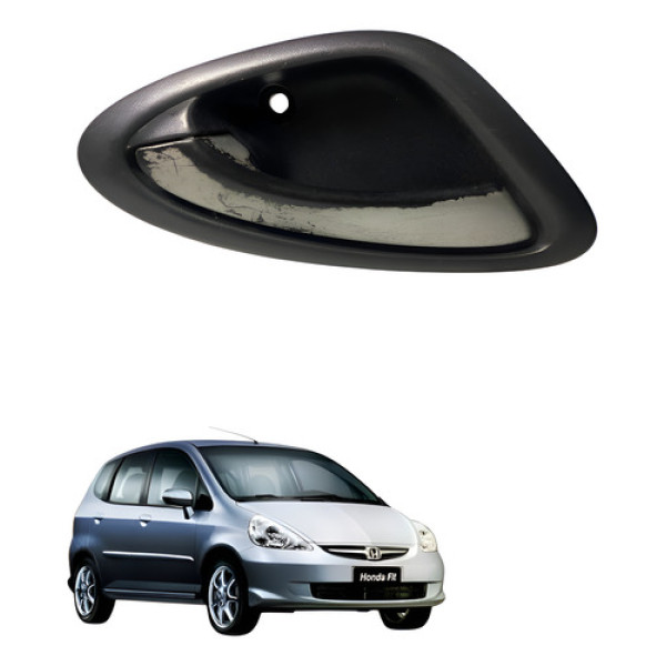 Maçaneta Interna Traseira Esquerda Honda Fit 04/08 Cx150 Preto/cinza Dianteira