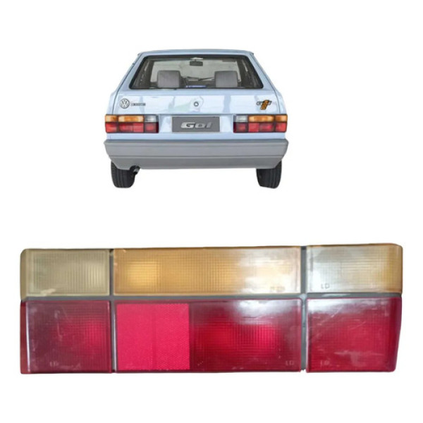 Lanterna Traseira Direita Gol Quadrado 1987 A 1994  Direito/passageiro Vermelho